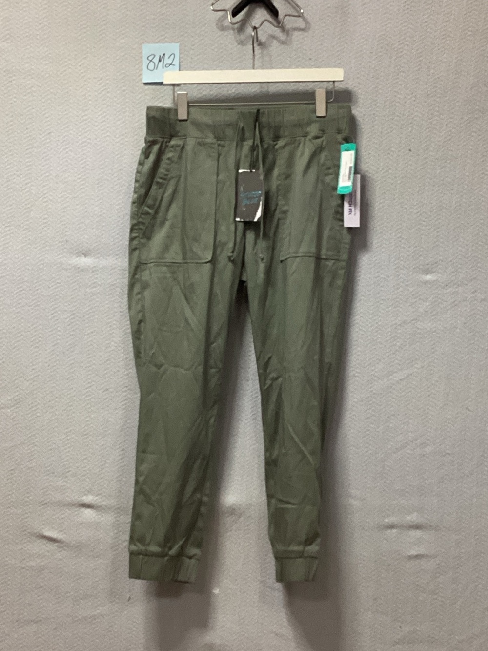 Studio Blue Men's Slim Olive Green Joggers with Drawstring Waist